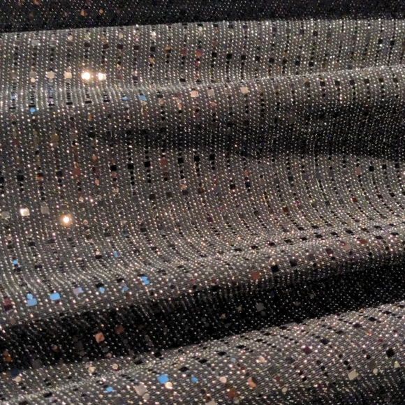 Joan Vass Size Medium Sequins Sparkly Evening or Former Dress Black Vintage - Picture 2 of 8